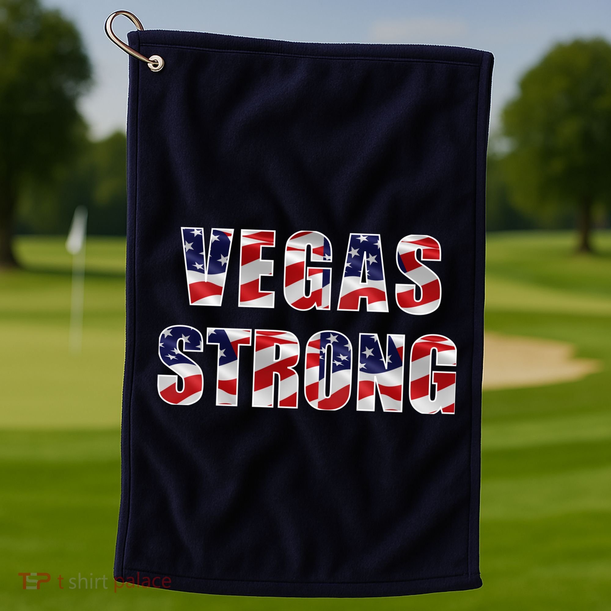 Vegas Strong USA Flag Golf Towel