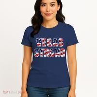 Vegas Strong USA Flag Women's T-Shirt thumb 4