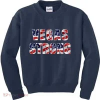Vegas Strong USA Flag Kids Sweatshirt thumb 0