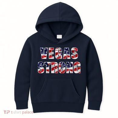 Vegas Strong USA Flag Kids Hoodie