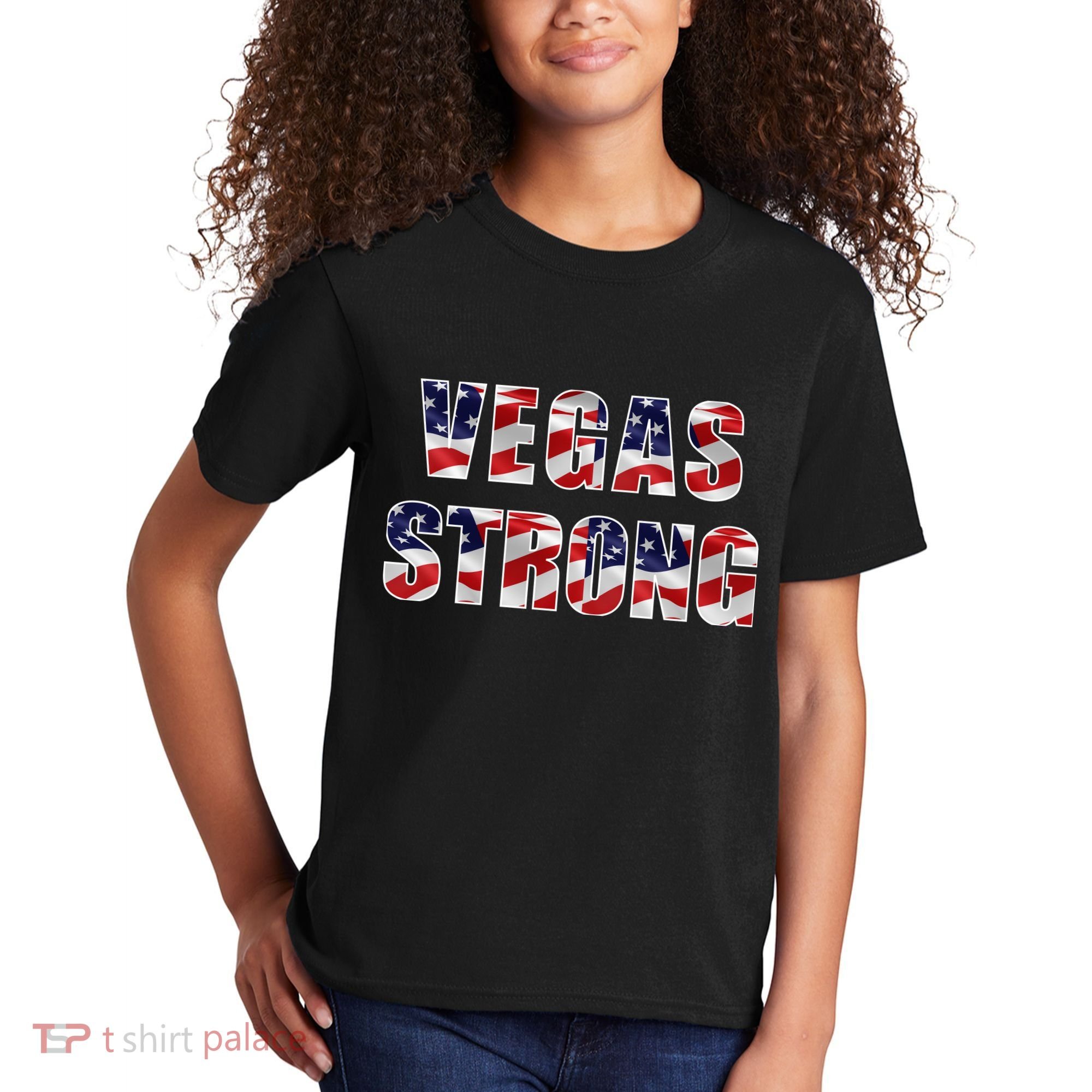 Vegas Strong USA Flag Kids T-Shirt