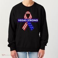 Vegas Strong USA Flag Ribbon Women's Sweatshirt thumb 0