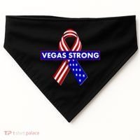 Vegas Strong USA Flag Ribbon USA-Made Doggie Bandana thumb 0