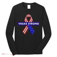 Vegas Strong USA Flag Ribbon Long Sleeve Shirt thumb 0