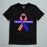 Vegas Strong USA Flag Ribbon T-Shirt thumb 5