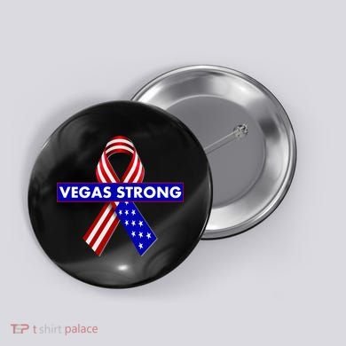 Vegas Strong USA Flag Ribbon Button
