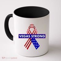 Vegas Strong USA Flag Ribbon Coffee Mug thumb 0