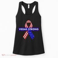 Vegas Strong USA Flag Ribbon Women's Tank Top thumb 0