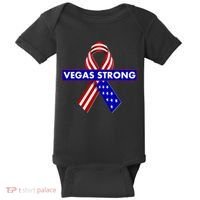 Vegas Strong USA Flag Ribbon Baby Bodysuit thumb 0