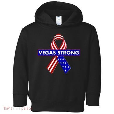 Vegas Strong USA Flag Ribbon Toddler Hoodie