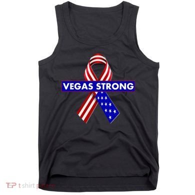 Vegas Strong USA Flag Ribbon Tank Top