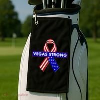 Vegas Strong USA Flag Ribbon Golf Towel thumb 2