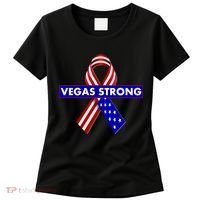 Vegas Strong USA Flag Ribbon Women's T-Shirt thumb 0