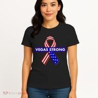 Vegas Strong USA Flag Ribbon Women's T-Shirt thumb 4
