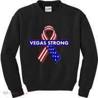 Vegas Strong USA Flag Ribbon Kids Sweatshirt thumb 0