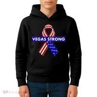 Vegas Strong USA Flag Ribbon Kids Hoodie thumb 4