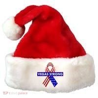 Vegas Strong USA Flag Ribbon Santa Hat thumb 0