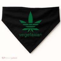 Vegetarian Funny Weed  USA-Made Doggie Bandana thumb 0