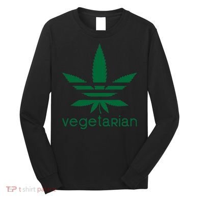Vegetarian Funny Weed  Long Sleeve Shirt