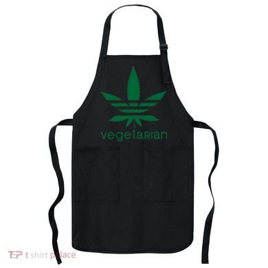 Vegetarian Funny Weed  Apron