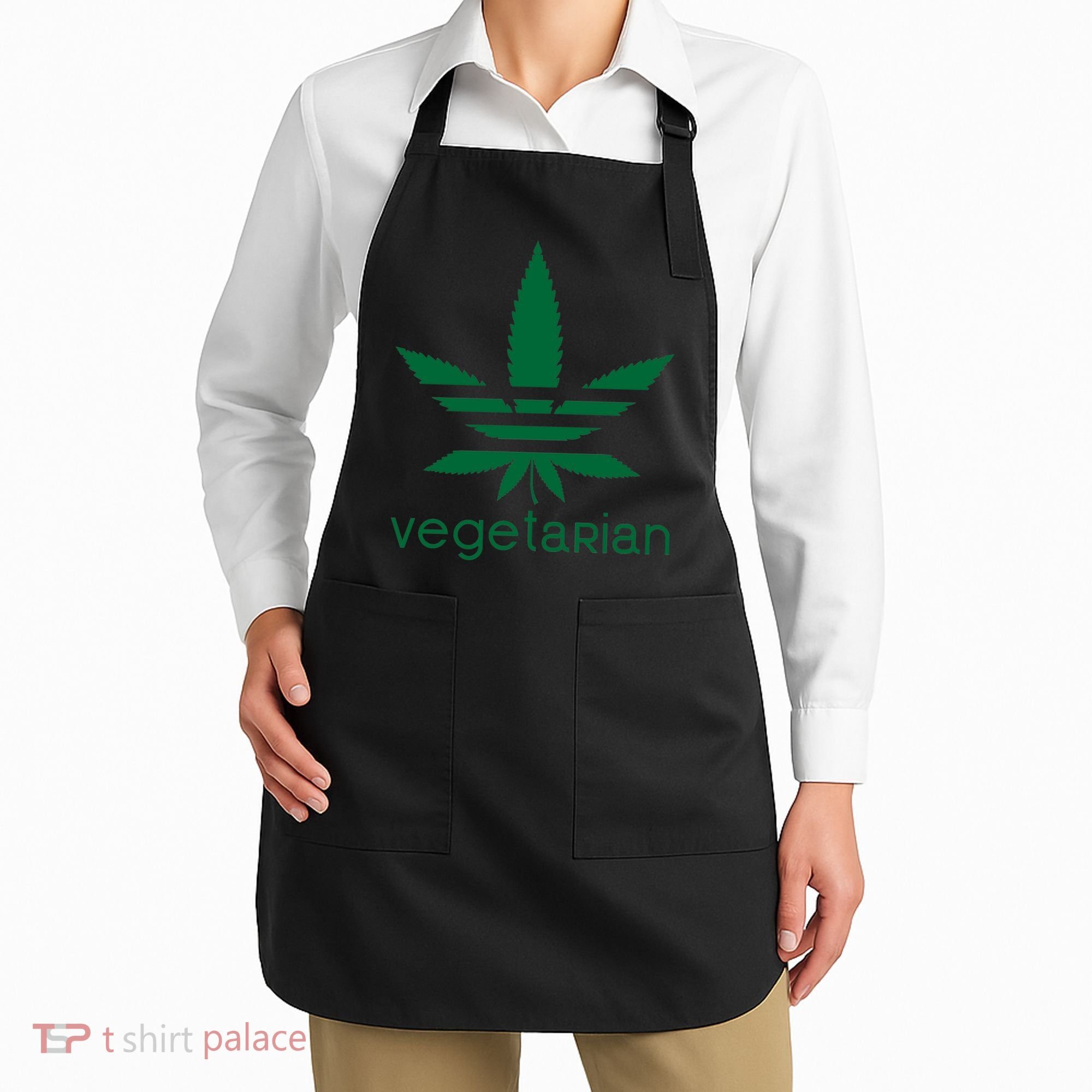 Vegetarian Funny Weed  Apron