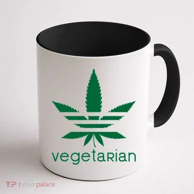 Vegetarian Funny Weed  Coffee Mug back
