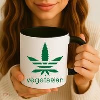 Vegetarian Funny Weed  Coffee Mug thumb 3