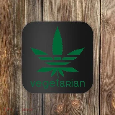 Vegetarian Funny Weed  Coaster