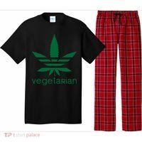 Vegetarian Funny Weed  Pajama Set thumb 0