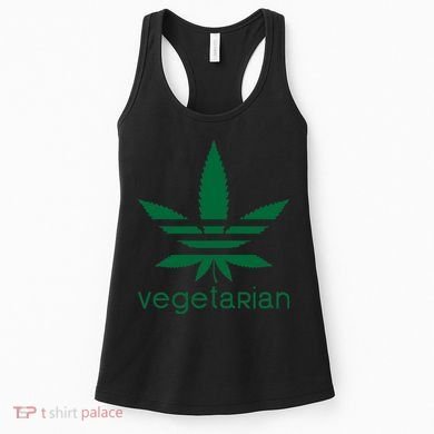 Vegetarian Funny Weed  Women's Tank Top