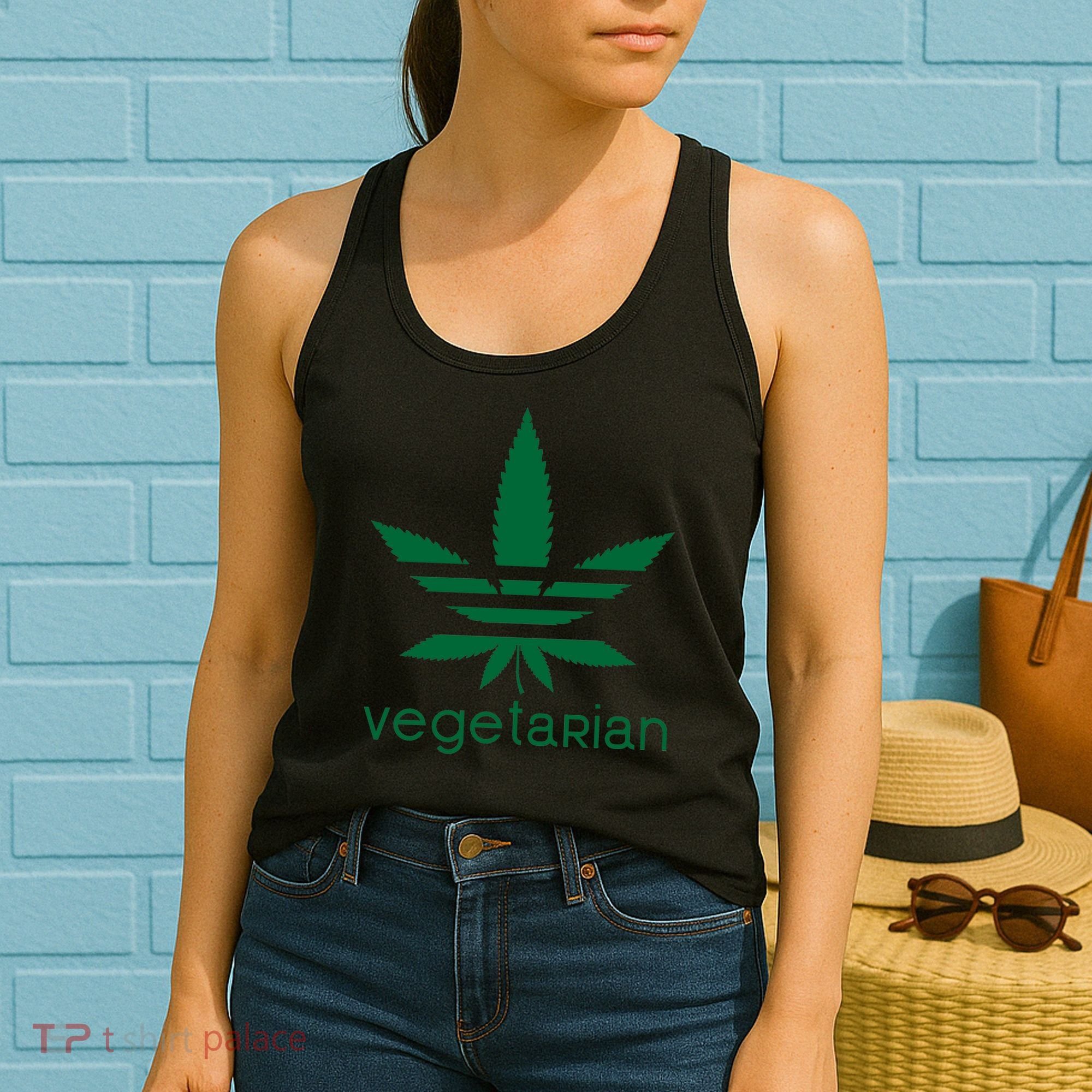 Vegetarian Funny Weed  Women's Tank Top