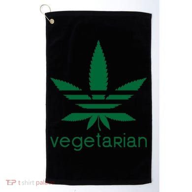 Vegetarian Funny Weed  Golf Towel