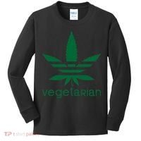 Vegetarian Funny Weed  Kids Long Sleeve Shirt thumb 0