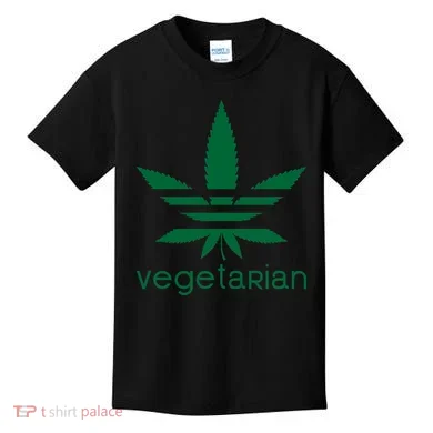 Vegetarian Funny Weed  Kids T-Shirt