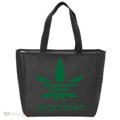 Vegetarian Funny Weed  Tote Bag