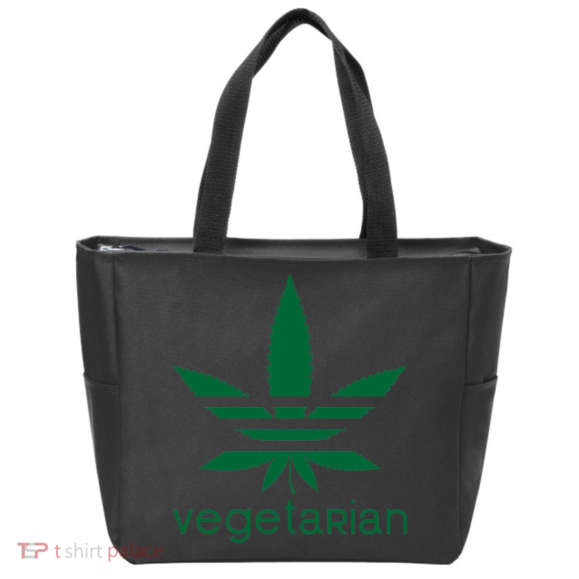 Vegetarian Funny Weed  Tote Bag