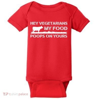 Vegetarians My Food Poops On Yours Baby Bodysuit