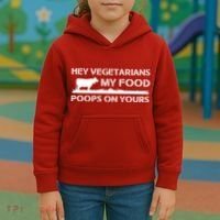 Vegetarians My Food Poops On Yours Kids Hoodie thumb 3