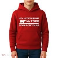 Vegetarians My Food Poops On Yours Kids Hoodie thumb 4