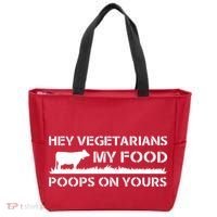 Vegetarians My Food Poops On Yours Tote Bag thumb 0
