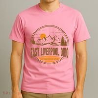 Vintage East Liverpool Ohio Mountain Hiking Souvenir T-Shirt thumb 3