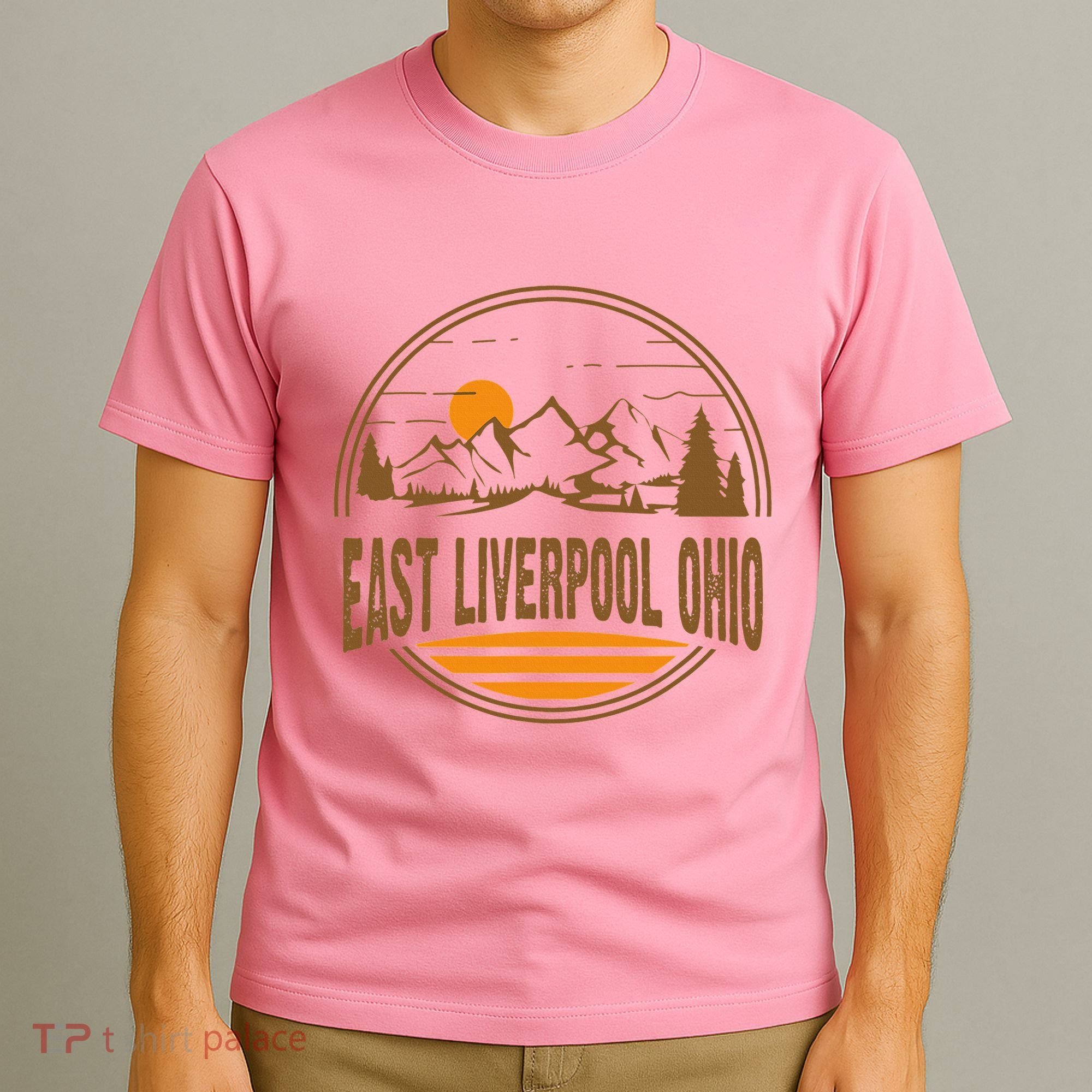 Vintage East Liverpool Ohio Mountain Hiking Souvenir T-Shirt