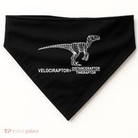 Velociraptor Equals Distanceraptor Timeraptor USA-Made Doggie Bandana thumb 0