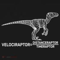 Velociraptor Equals Distanceraptor Timeraptor USA-Made Doggie Bandana thumb 2