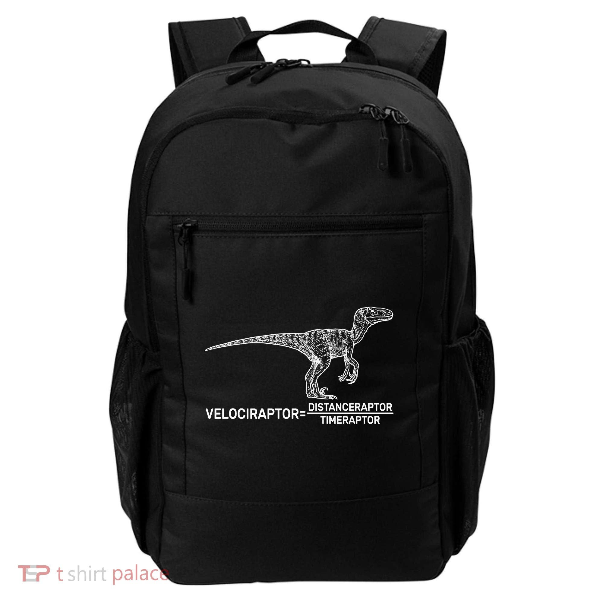 Velociraptor Equals Distanceraptor Timeraptor Backpack