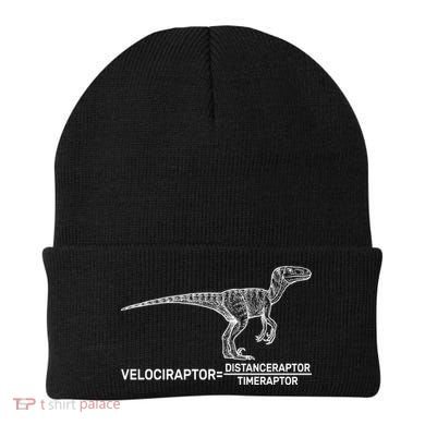 Velociraptor Equals Distanceraptor Timeraptor Beanie