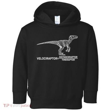 Velociraptor Equals Distanceraptor Timeraptor Toddler Hoodie