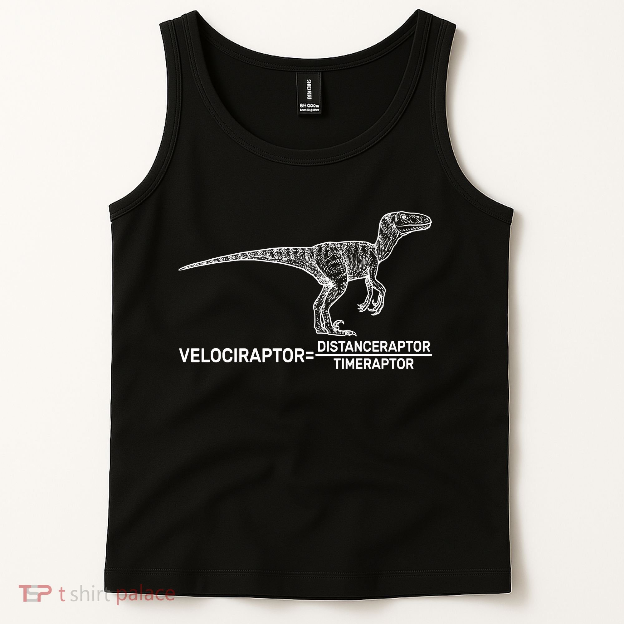 Velociraptor Equals Distanceraptor Timeraptor Tank Top
