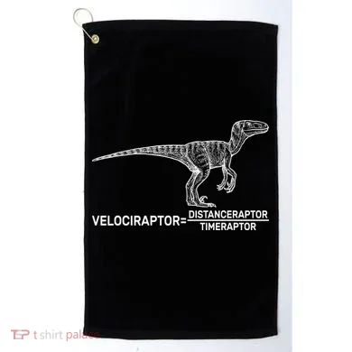 Velociraptor Equals Distanceraptor Timeraptor Golf Towel