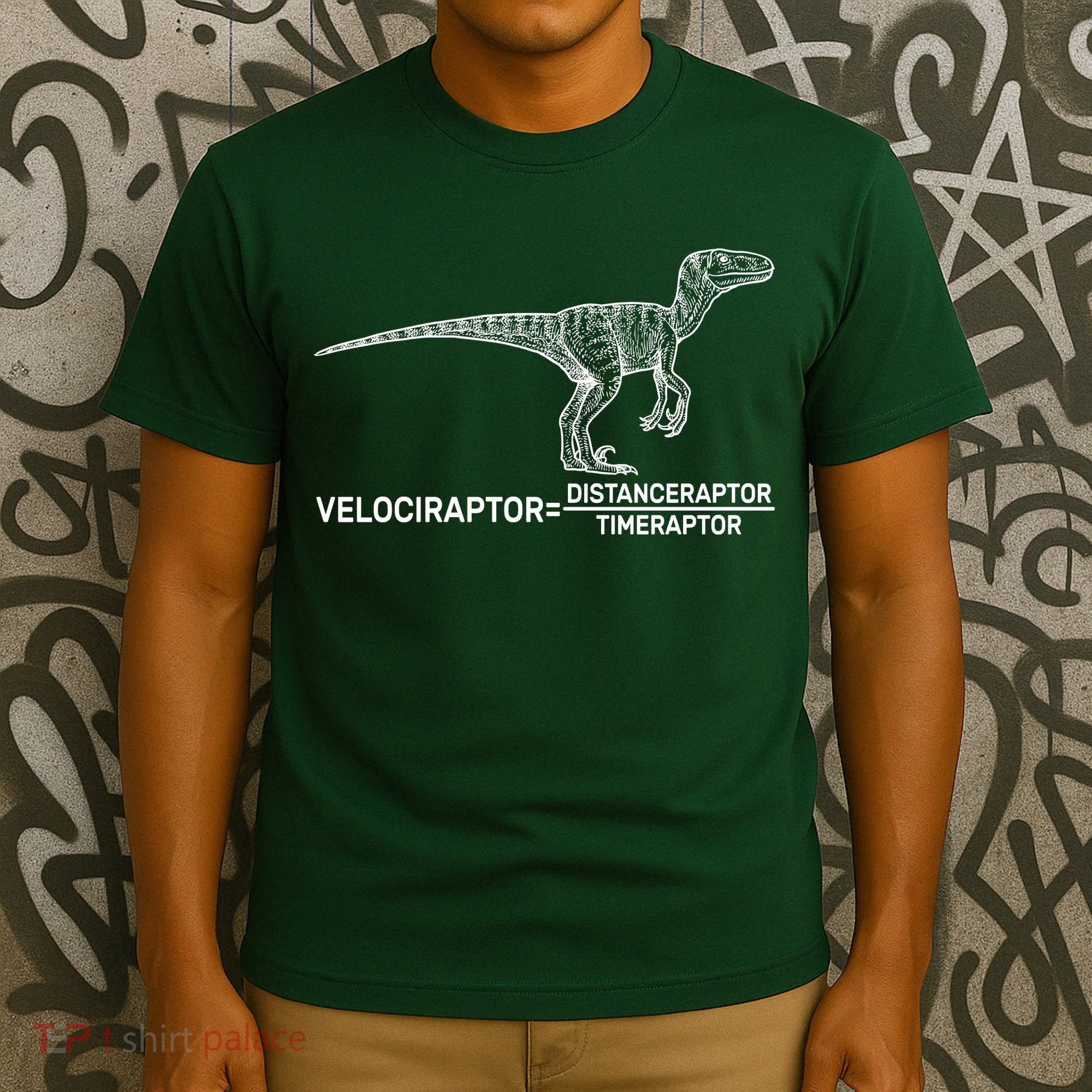 Velociraptor Equals Distanceraptor Timeraptor T-Shirt